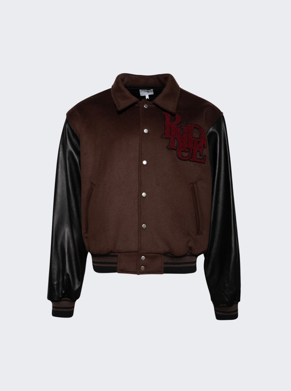 Men | Rhude | Duck Varsity Jacket Brown