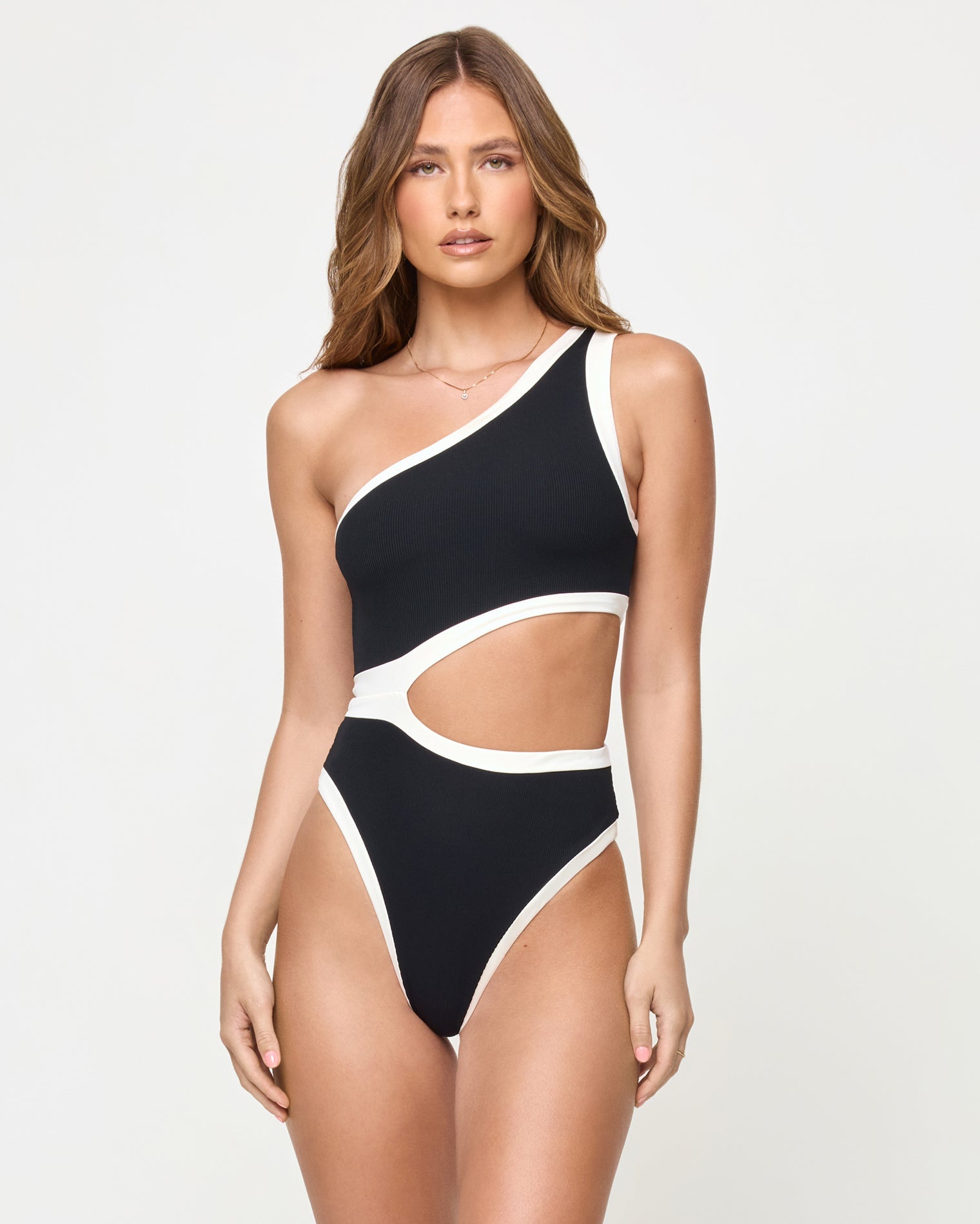 Loren One Piece Swimsuit | Black Cream