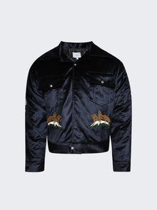 Men | Rhude | Woodland Hills Velvet Jacket Navy | Blue