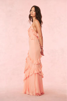 Rialto Pastel Maxi Dress | Peach Bliss