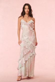 Rialto Pastel Ruffle Maxi Dress | Lilac Spring