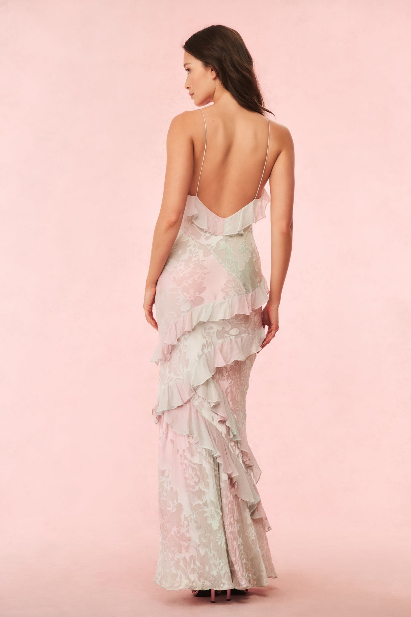 Rialto Pastel Ruffle Maxi Dress | Lilac Spring