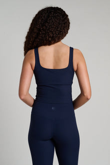 MPG | Ribbed Crop Tank | Navy Blazer