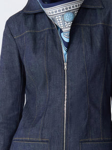RIIA Long Jean Jacket | Indigo