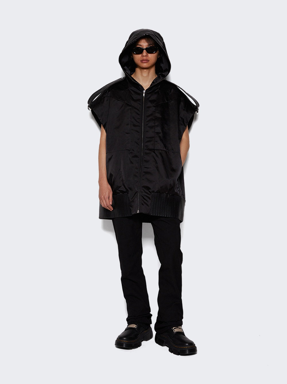Men | Rick Owens | Lido Sleeveless Hoodie | Black
