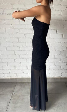 Womens | Adele Nylon Long Dress | Black