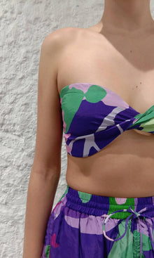 Rococo Sand | Aerin Polyester Crepe Bandeau | Purple Multi