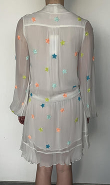 Womens | Astral Viscose Georgette Short Dress | White