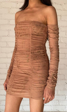 Womens | Dream Nylon Short Dress | Nude