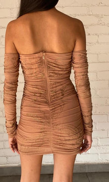 Womens | Dream Nylon Short Dress | Nude