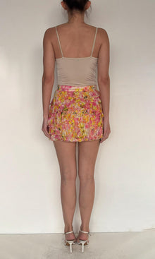 Rococo Sand | Inv Viscose Geoergtte Short Skirt | Yellow
