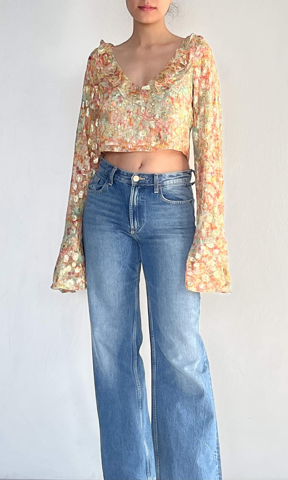 Womens | Inv Viscose Georgtte Lurex Dobby Top | Multi