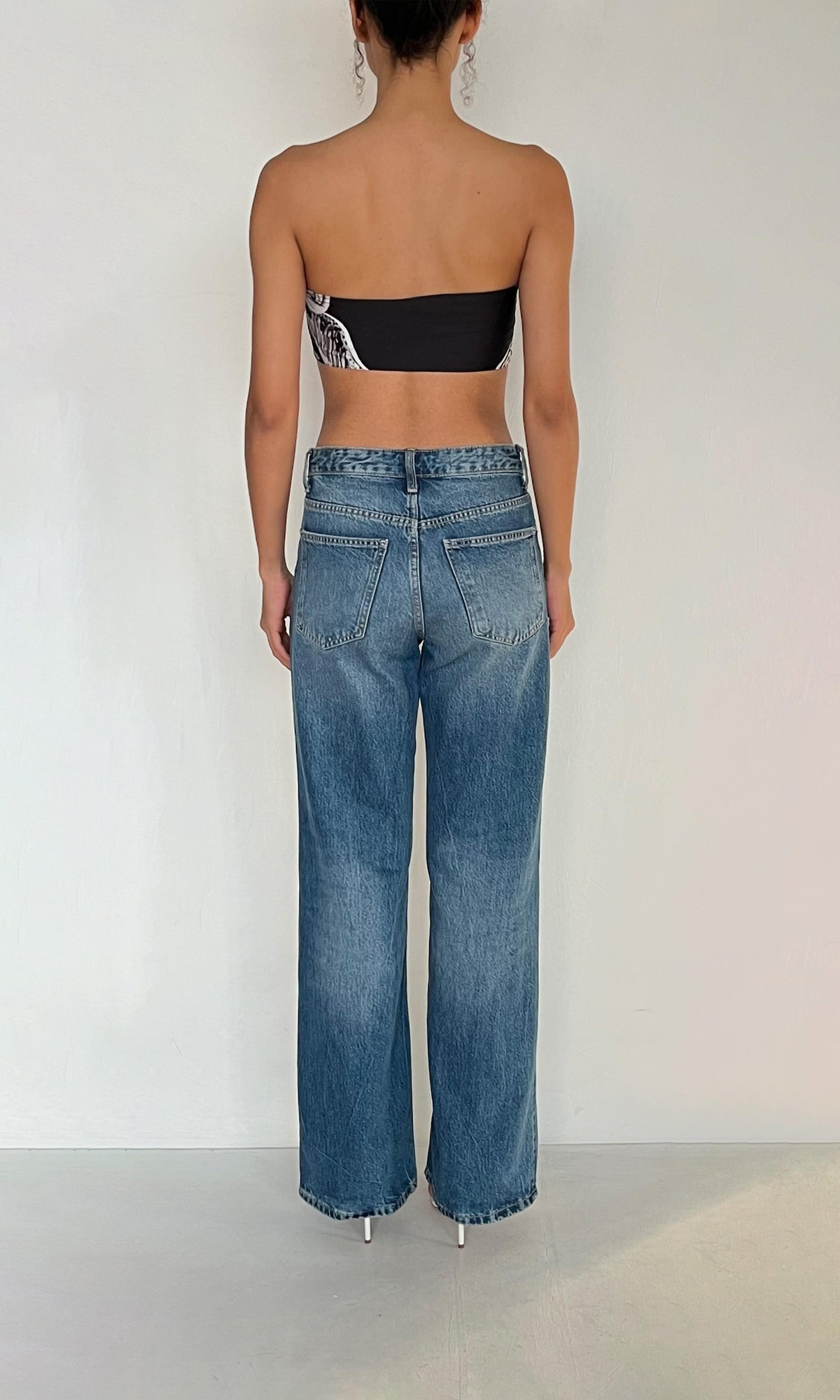 Womens | Inv Polyester Satin Bandeau | Black