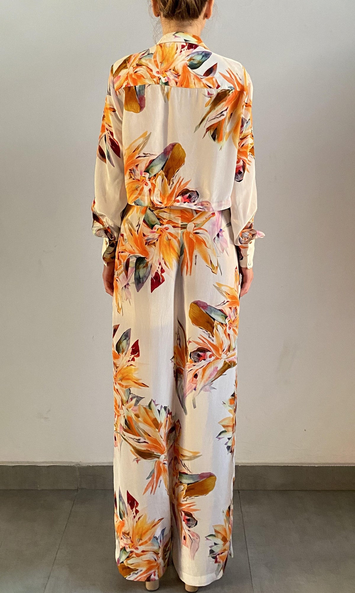 Womens | Jill Viscose Natural Crepe Pants | White Multi