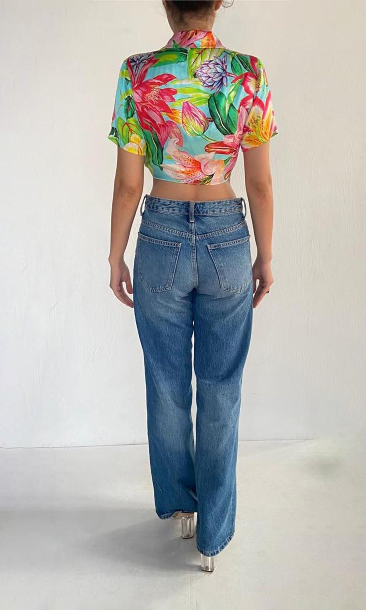 Womens | Lora Charmeuse Silk Top | Multi Color