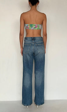 Womens | Lora Polyester Crepe Bandeau | Blue Multi