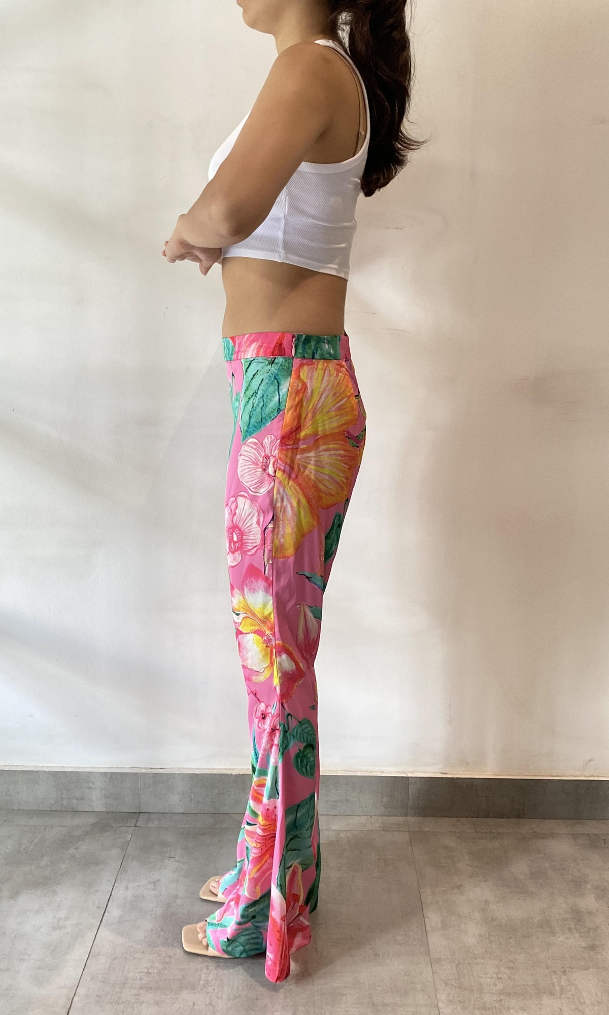Womens | Megan Polyester Pant | Pink Floral