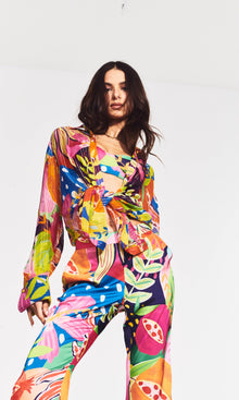 Womens | Plum Viscose Shirt | Multi