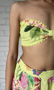 Womens | Rue Viscose Georgtte Dobby Bandeau | Green Multi