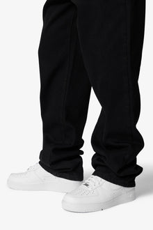 Raw Baggy Denim | Rinsed Black