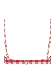 Lucy Bikini Top | Red Gingham