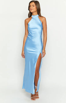 Reese Satin Maxi Dress | Blue
