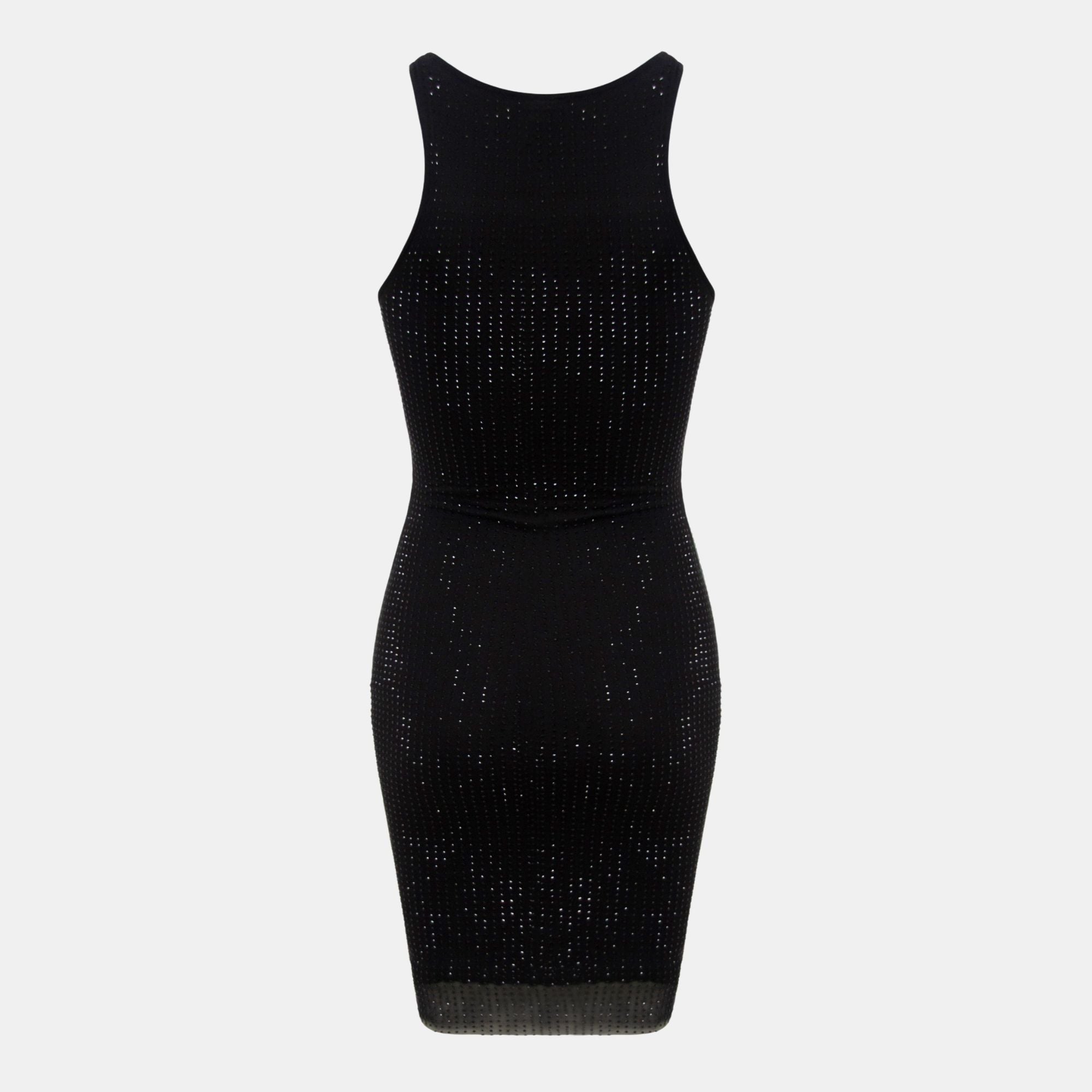 OW Collection Crystal Mini Dress | Black Caviar