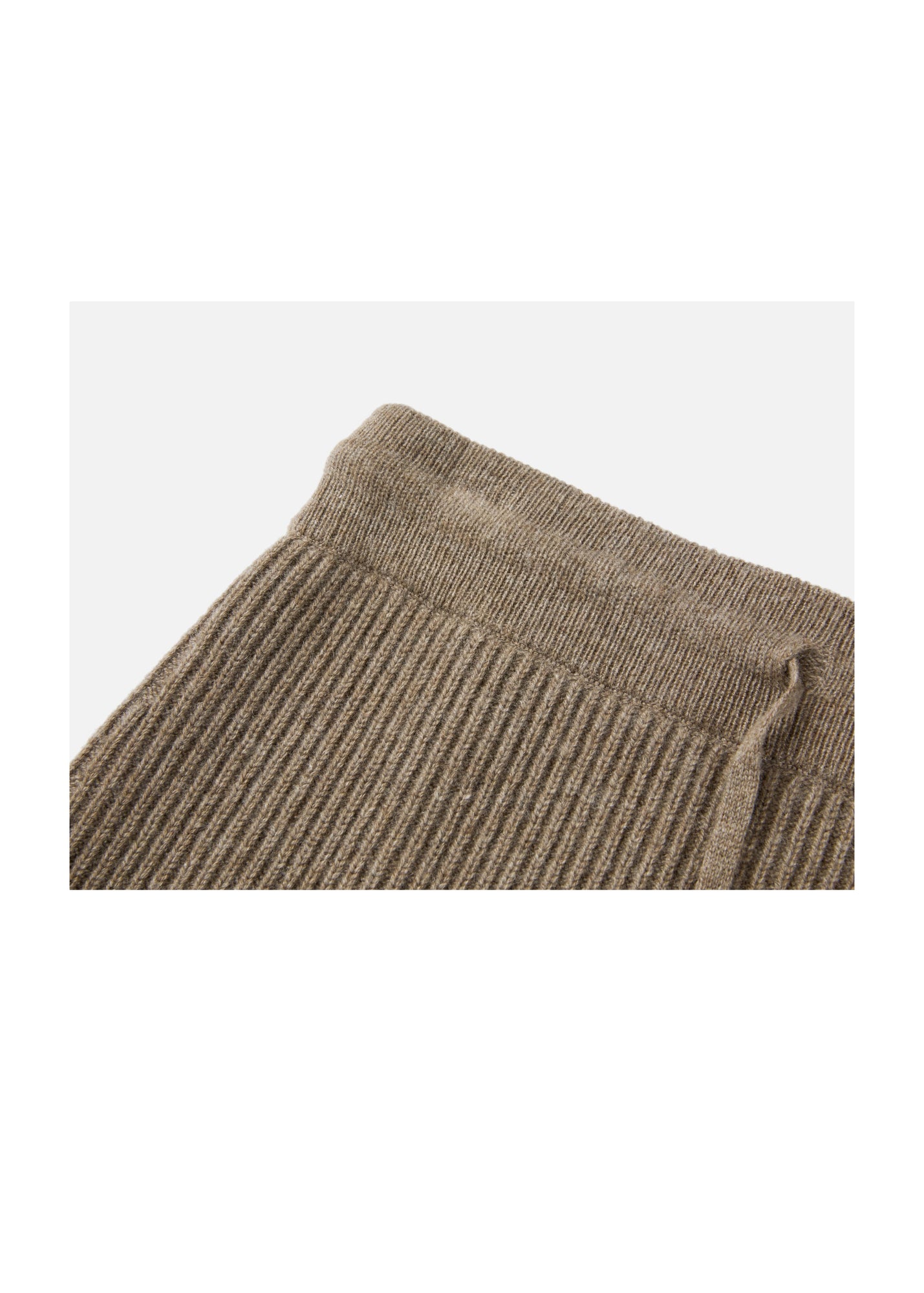 Ribbed Cashmere Skirt | Brown