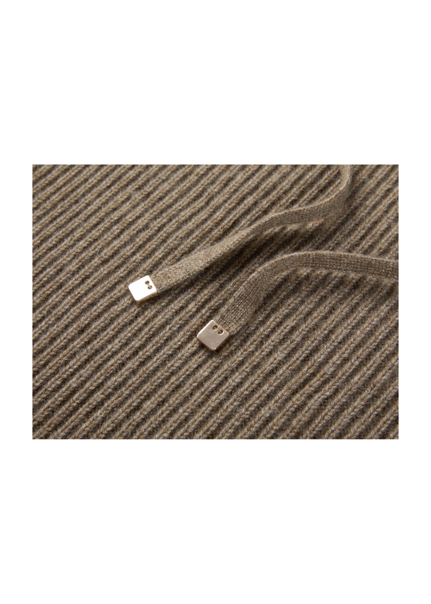 Ribbed Cashmere Skirt | Brown