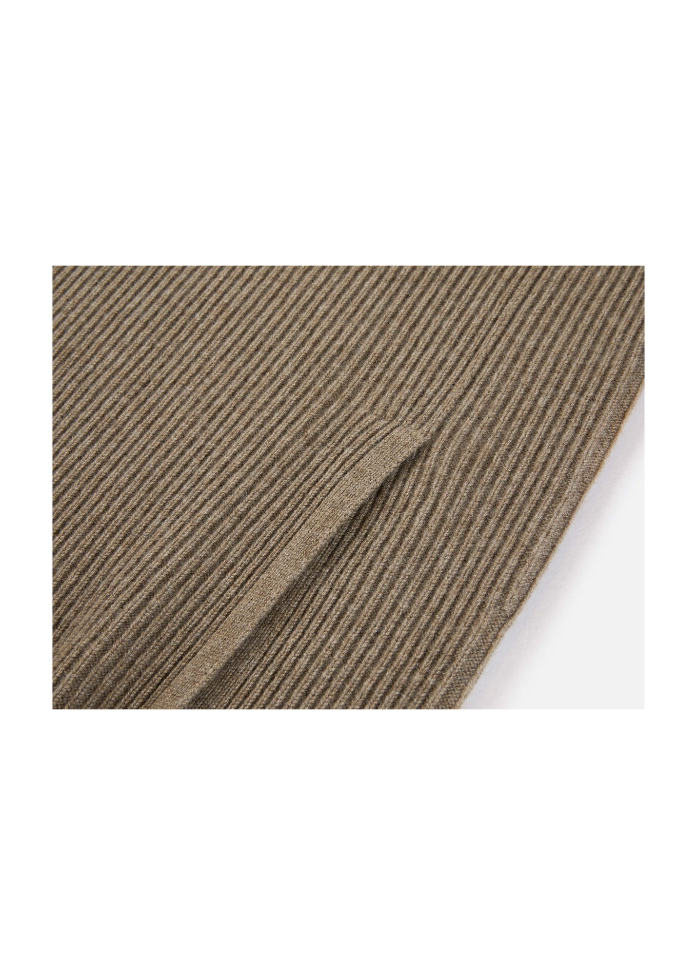 Ribbed Cashmere Skirt | Brown