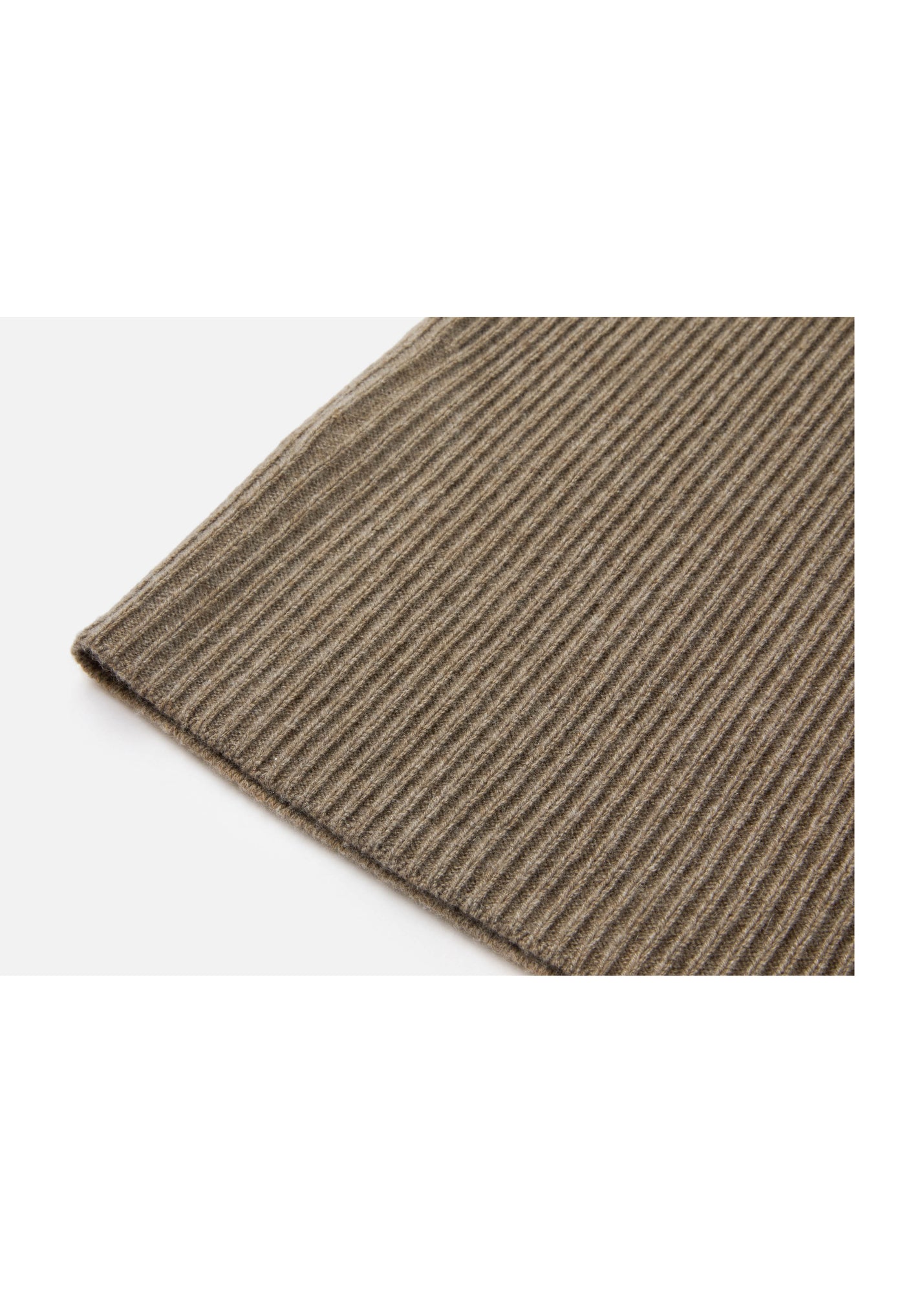 Ribbed Cashmere Skirt | Brown