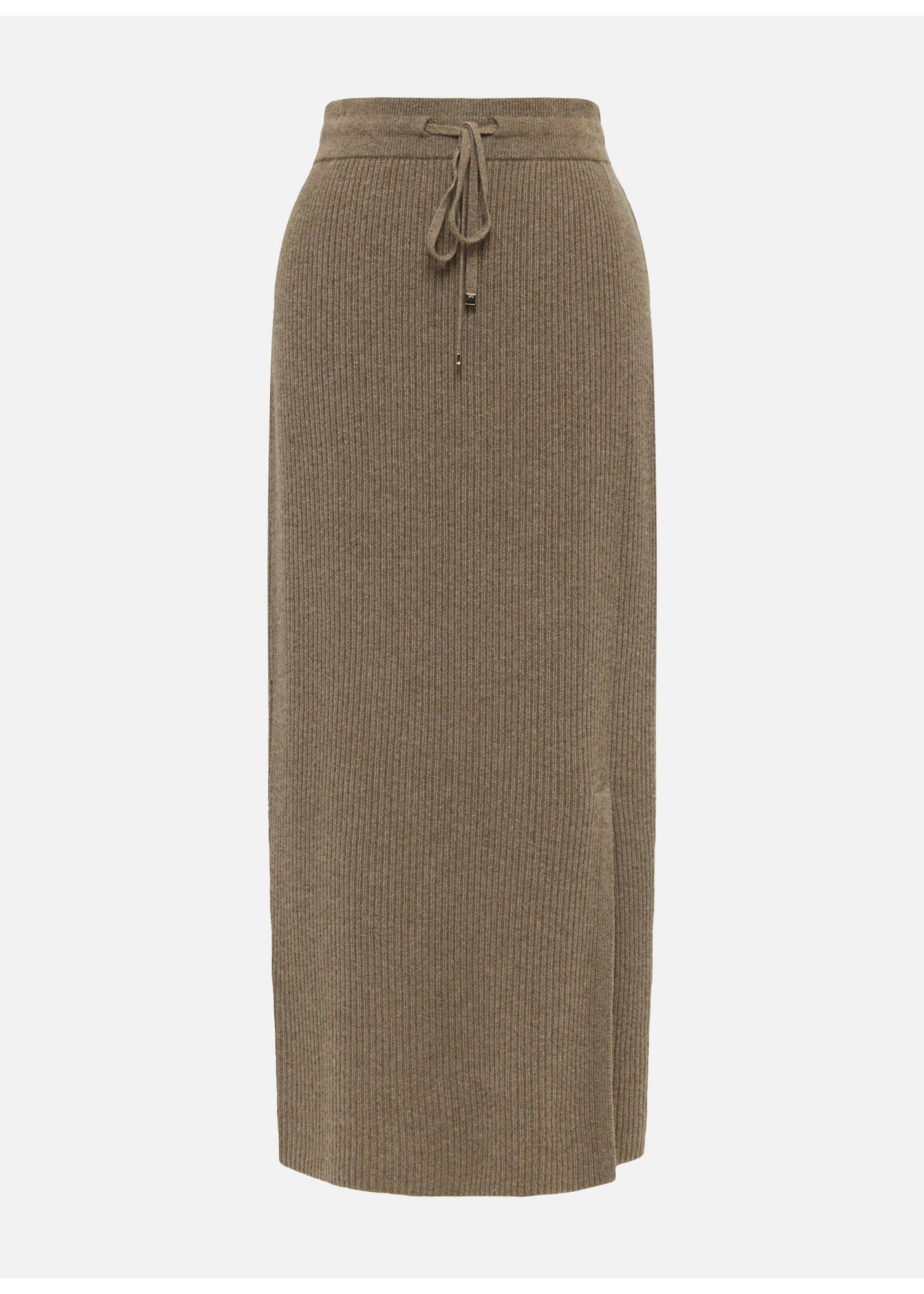 Ribbed Cashmere Skirt | Brown