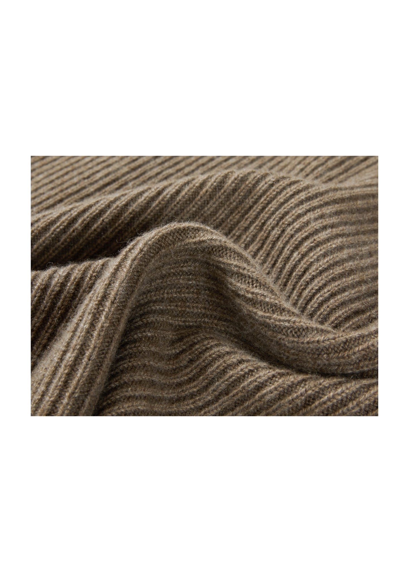 Ribbed Cashmere Skirt | Brown