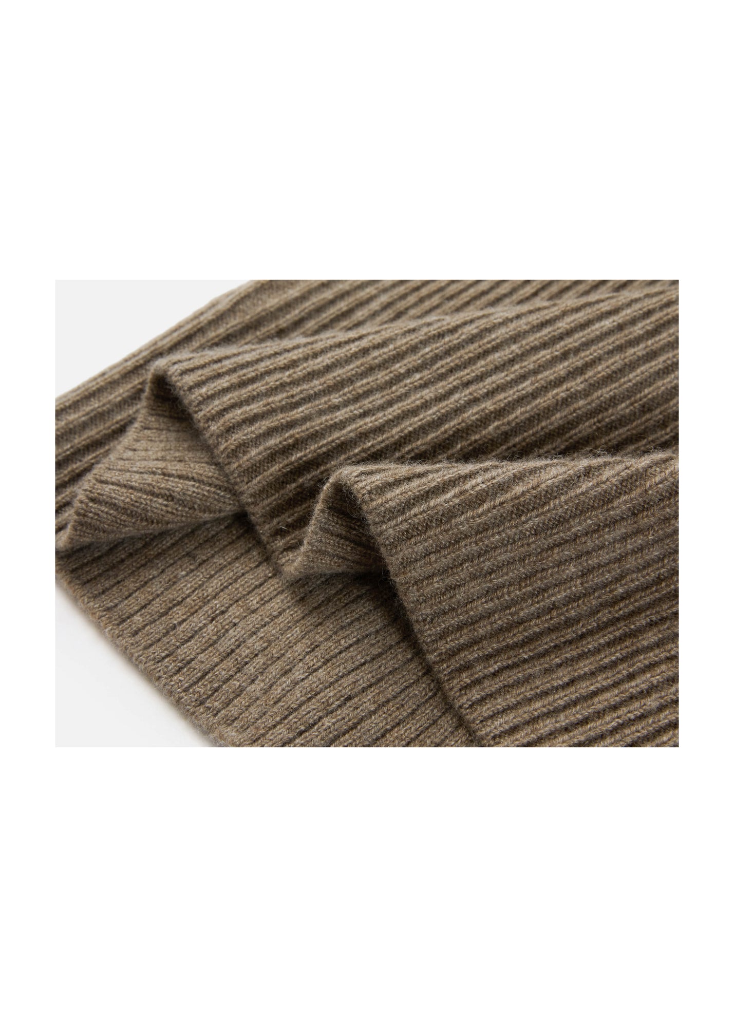 Ribbed Cashmere Skirt | Brown