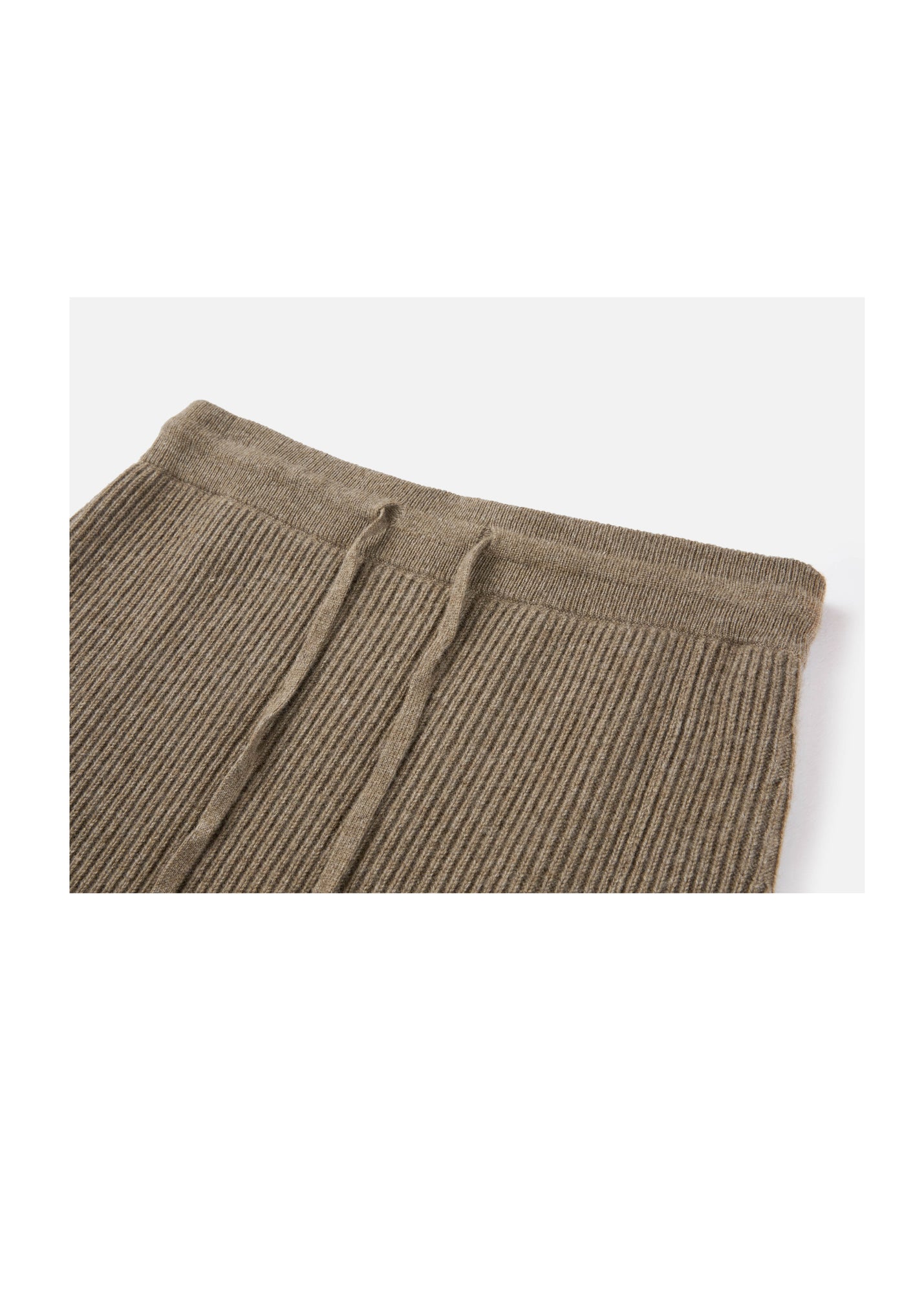 Ribbed Cashmere Skirt | Brown