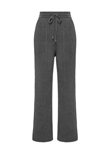 Ribbed Knit Pants | Grey