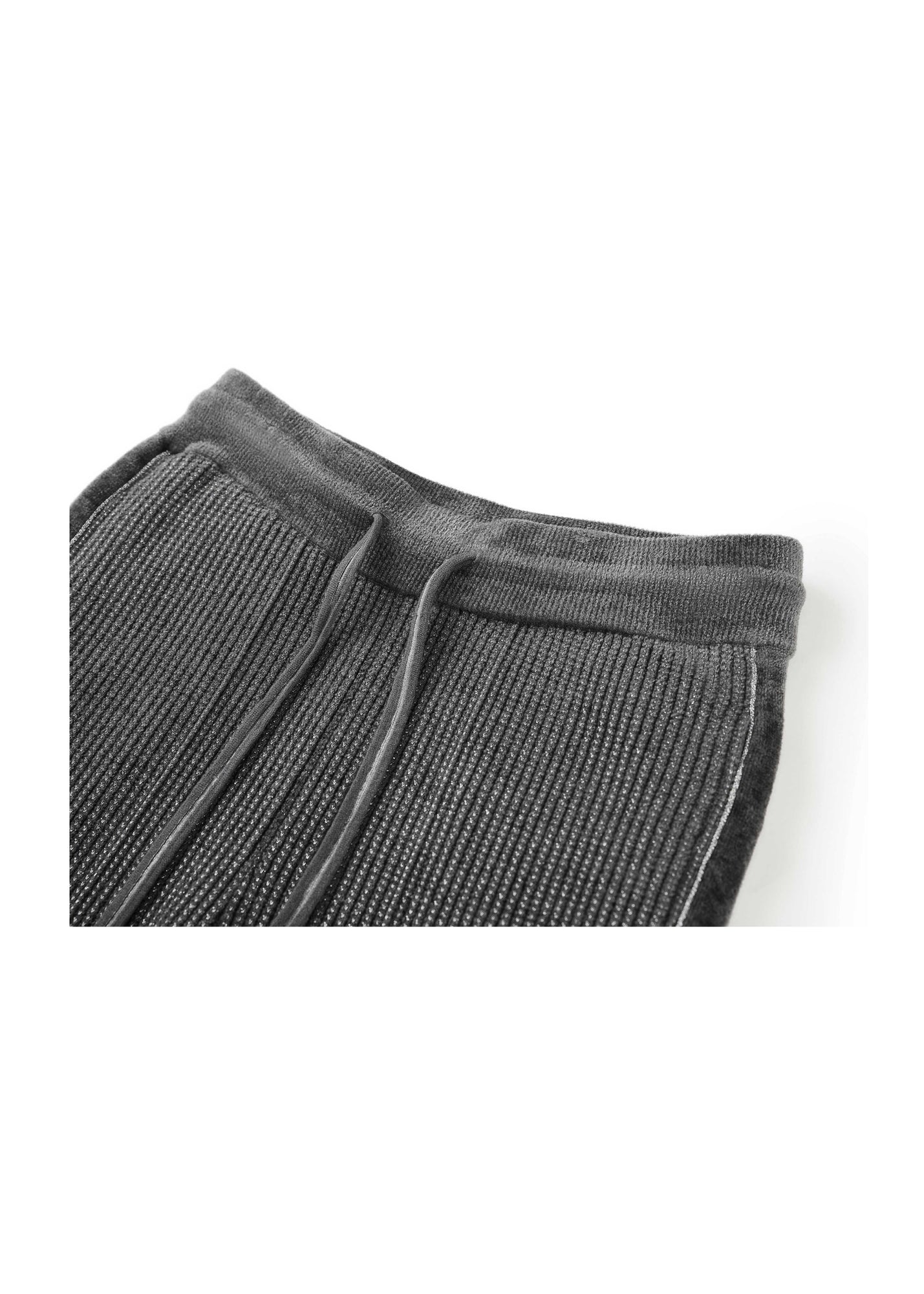 Ribbed Knit Pants | Grey