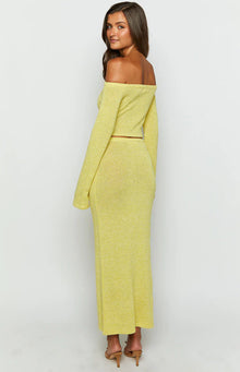 Romie Knit Maxi Skirt | Yellow