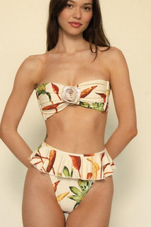 Xl Rosa Bandeau Bikini Top | Rooted Floral