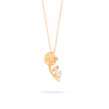 Stone and Strand 10K Yellow Gold Rose Charm With Opal Necklace Front Image