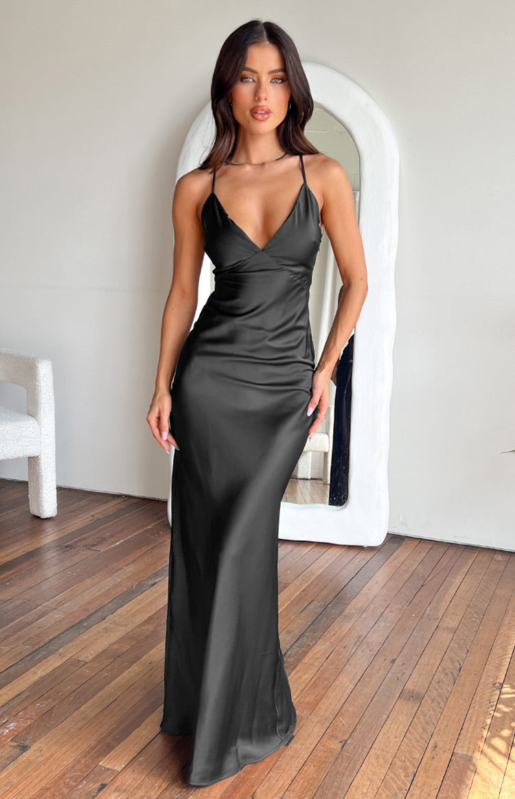 Rosebud Maxi Dress | Black