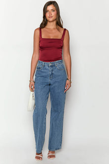 Ryland Corset Top | Burgundy