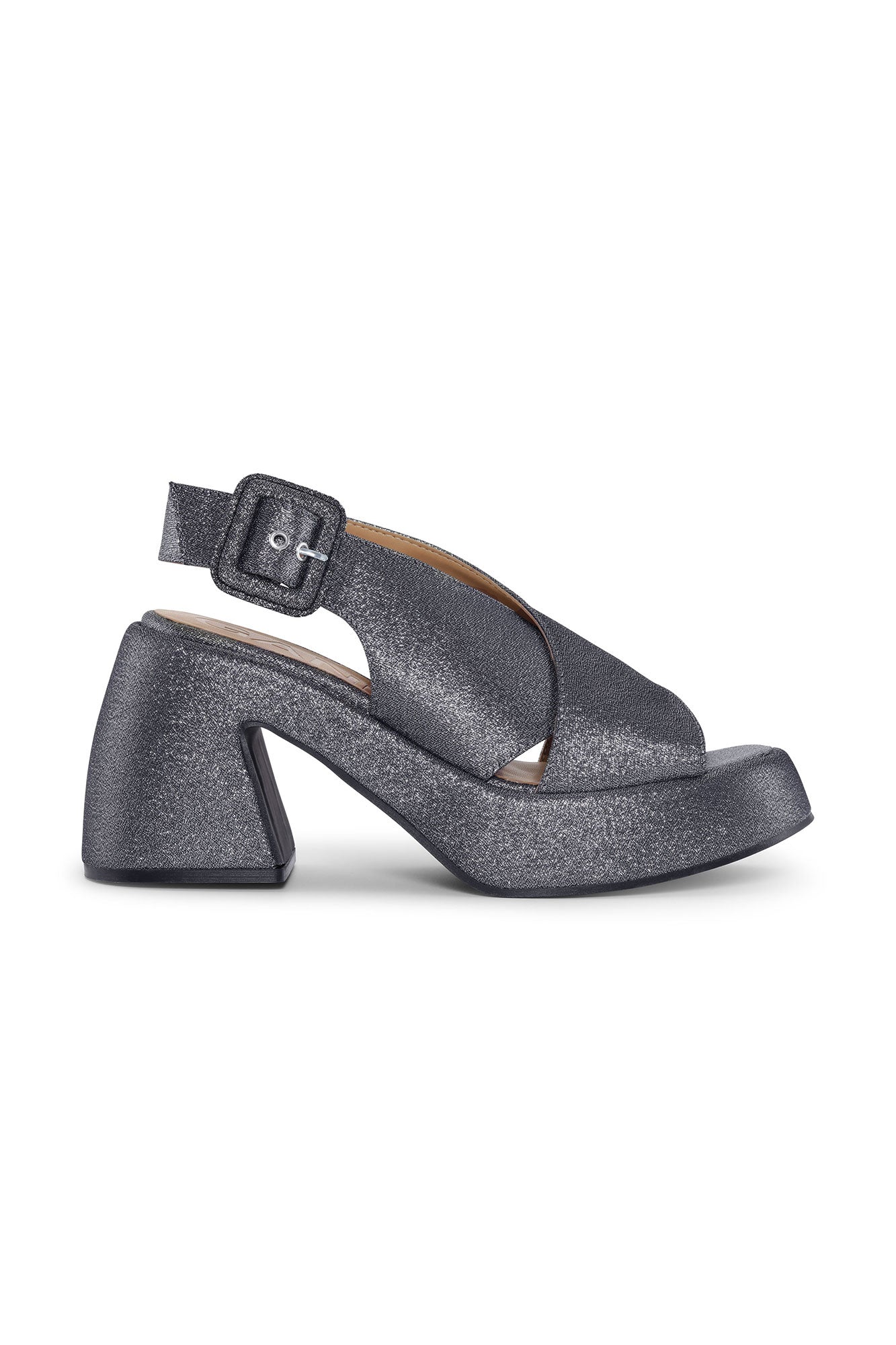 Glitter Platform Sandals | Silver