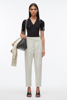 Utility Cropped Trouser | Cement