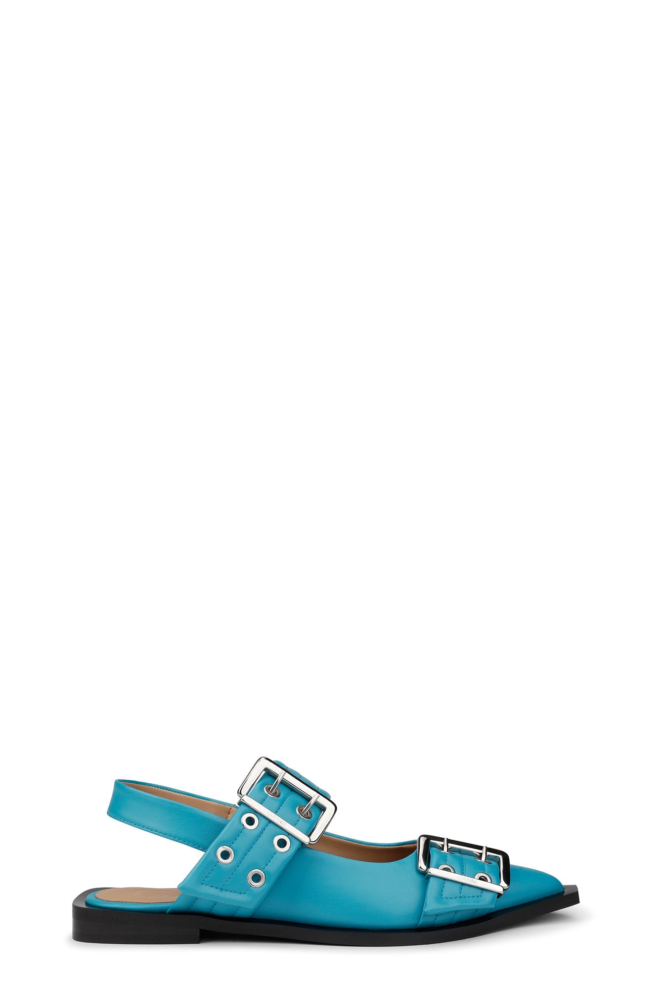 Feminine Buckle Ballerina | Algiers Blue