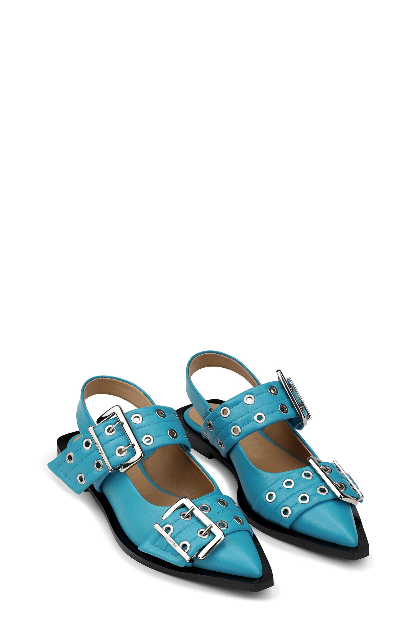 Feminine Buckle Ballerina | Algiers Blue