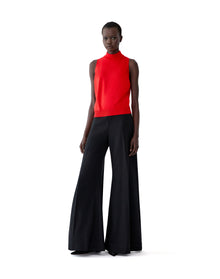 Mock Neck Knit Tank | Herrera Red