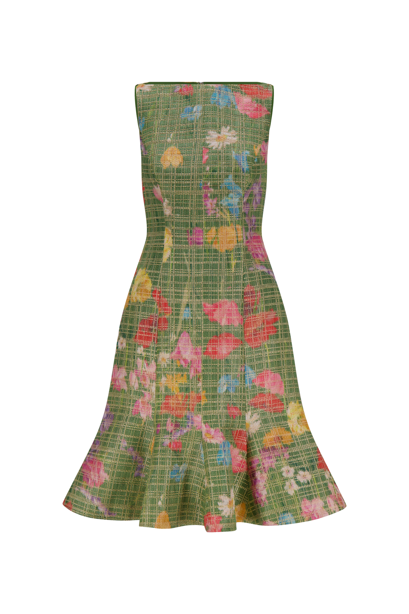 Floral Raffia Flounce Dress | Cactus Multi