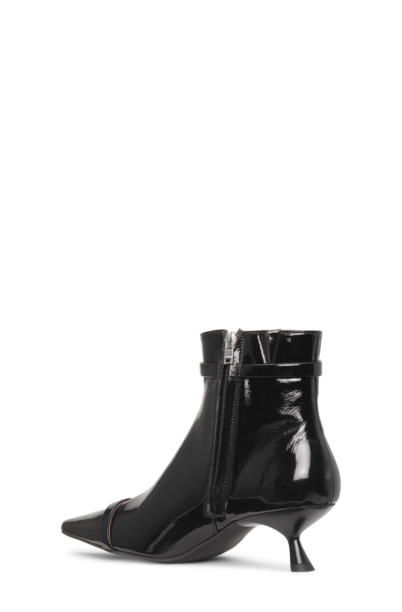 Eyelets Kitten Heel Boot Naplack | Black