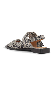 Feminine Buckle Ballerina Snake | Sand